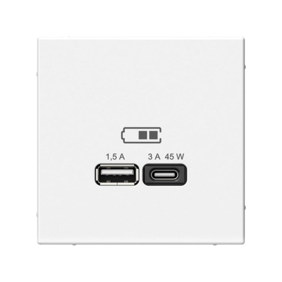Розетка Systeme Electric ArtGallery лотос USB A + тип-C 45Вт высокоскоростная зарядка QC, PD, механизм GAL001329 8 шт 4690201034674 Розетка Systeme Electric ArtGallery лотос USB A + тип-C 45Вт высокоскоростная зарядка QC, PD, механизм GAL001329 8 шт 4690201034674