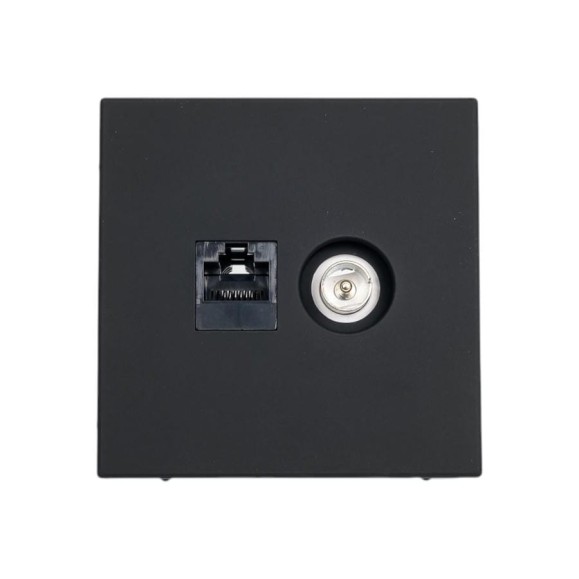 Розетка Systeme Electric ArtGallery карбон двойная ТВ + компьютерная RJ45, кат. 5Е GAL001089 5 шт 4690201036180 Розетка Systeme Electric ArtGallery карбон двойная ТВ + компьютерная RJ45, кат. 5Е GAL001089 5 шт 4690201036180