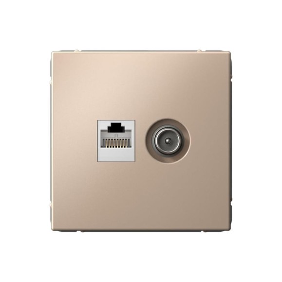 Розетка Systeme Electric ArtGallery песочный двойная ТВ + компьютерная RJ45, кат. 5Е GAL001289 5 шт 4690201036227 Розетка Systeme Electric ArtGallery песочный двойная ТВ + компьютерная RJ45, кат. 5Е GAL001289 5 шт 4690201036227