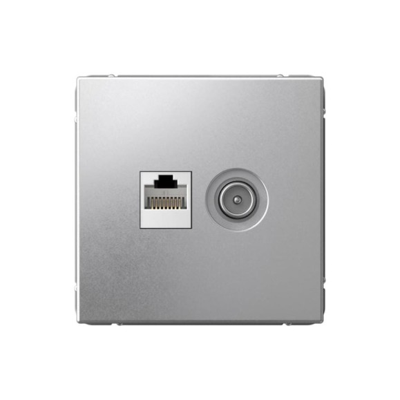 Розетка Systeme Electric ArtGallery алюминий двойная ТВ + компьютерная RJ45, кат. 5Е GAL000389 5 шт 4690201036081 Розетка Systeme Electric ArtGallery алюминий двойная ТВ + компьютерная RJ45, кат. 5Е GAL000389 5 шт 4690201036081