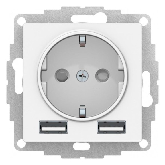 Розетка Systeme Electric Atlasdesign лотос 16а с 2 usb a+a, 5в/2,4а, 2x5в/1,2а, механизм ATN001330 8 шт 4690201024927 Розетка Systeme Electric Atlasdesign лотос 16а с 2 usb a+a, 5в/2,4а, 2x5в/1,2а, механизм ATN001330 8 шт 4690201024927