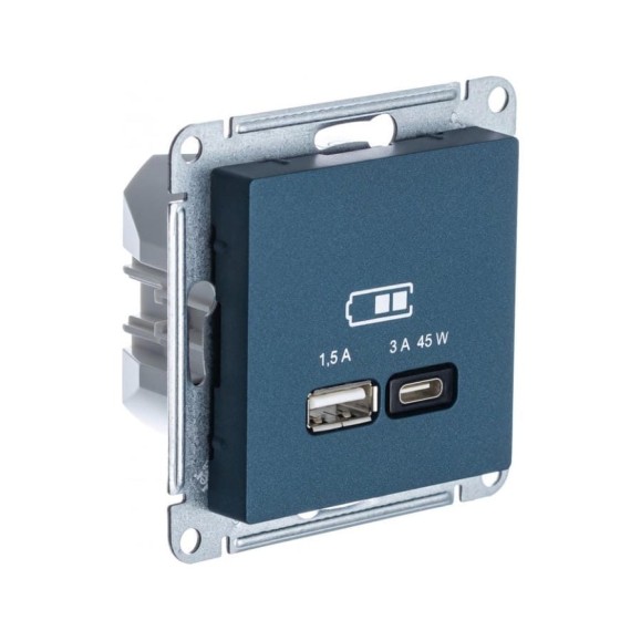 Usb розетка Systeme Electric (Schneider Electric) Atlasdesign a + тип-c 45w высокоскоростная зарядка qc,pd, механизм, изумруд ATN000829 8 шт 13606482211237 Usb розетка Systeme Electric (Schneider Electric) Atlasdesign a + тип-c 45w высокоскоростная зарядка qc,pd, механизм, изумруд ATN000829 8 шт 13606482211237