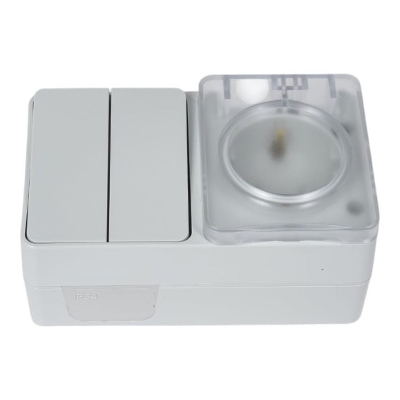 Блок Systeme Electric Atlasdesign profi ip54 о/у розетка з/к со шторками 16а, выключатель 2-клавишный10а, серый ATN543074 6 шт 4690201026860 Блок Systeme Electric Atlasdesign profi ip54 о/у розетка з/к со шторками 16а, выключатель 2-клавишный10а, серый ATN543074 6 шт 4690201026860