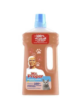 Моющая жидкость для полов и стен для домов с кошками MR. PROPER Свежий Цитрус 1 л 0001008355 Моющая жидкость для полов и стен для домов с кошками MR. PROPER Свежий Цитрус 1 л 0001008355
