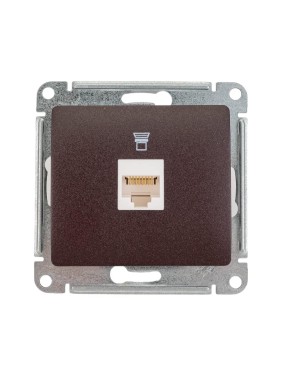 Механизм компьютерной розетки Systeme Electric ( Schneider Electric) 1-м Glossa RJ45 кат.5е шоколад GSL000881K 5 шт 53606485437168