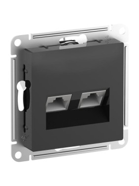 Розетка двойная компьютерная Systeme Electric ( Schneider Electric) ATLASDESIGN RJ45+RJ45, кат.6А, механизм, карбон ATN001088 5 шт 13606482211428 Розетка двойная компьютерная Systeme Electric ( Schneider Electric) ATLASDESIGN RJ45+RJ45, кат.6А, механизм, карбон ATN001088 5 шт 13606482211428