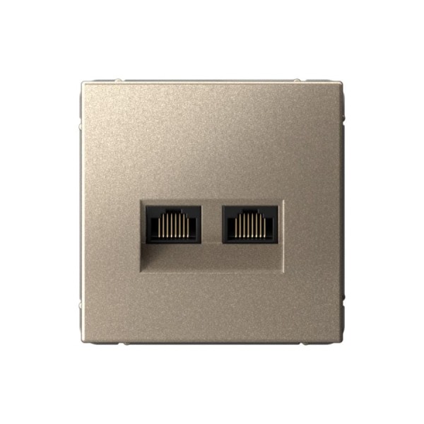 Розетка двойная компьютерная Systeme Electric ArtGallery Шампань RJ45+RJ45, кат.6А, механизм GAL000588 5 шт 4690201035886