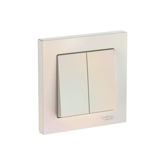 2-клавишный выключатель Systeme Electric ATLASDESIGN сх.5, 10АХ, в сборе, быстрозажим. клем., ЖЕМЧУГ ATN000452S 2-клавишный выключатель Systeme Electric ATLASDESIGN сх.5, 10АХ, в сборе, быстрозажим. клем., ЖЕМЧУГ ATN000452S