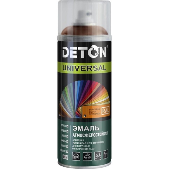 Эмаль DETON алкидная, атмосферостойкая, красно-коричневый, RAL 3009, аэрозоль 520 мл DTN-A70884 Эмаль DETON алкидная, атмосферостойкая, красно-коричневый, RAL 3009, аэрозоль 520 мл DTN-A70884