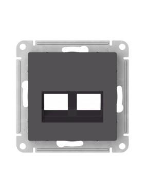 Накладка Systeme Electric Atlasdesign двойная для информационных функций типа Keystone, БАЗАЛЬТ ATN001490 5 шт 4690201059608