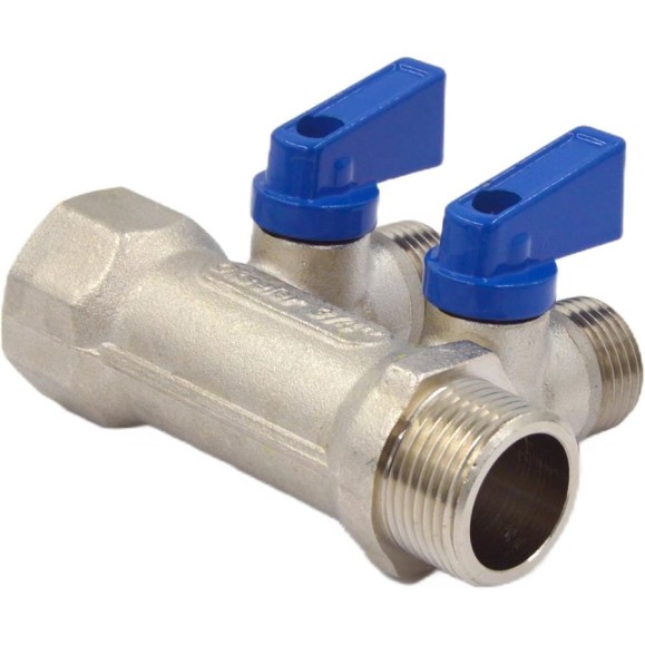 Коллекторы с шаровыми клапанами Okseler 3/4x1/2НР, 2 выхода oks00401 Коллекторы с шаровыми клапанами Okseler 3/4x1/2НР, 2 выхода oks00401