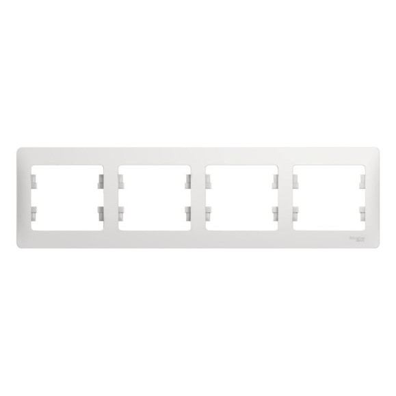 Рамка Systeme Electric 4-м GLOSSA горизонтальная, белая SchE GSL000104 Рамка Systeme Electric 4-м GLOSSA горизонтальная, белая SchE GSL000104
