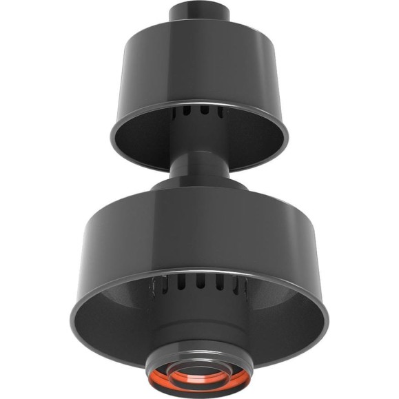 Оголовок с ветрозащитой Okseler D 80/125 ЧЕРНЫЙ oks00091