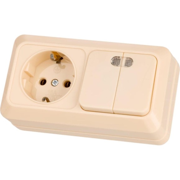 Комбинированный блок TDM ELECTRIC выкл. 2-кл. с/п 10А + розетка 2П+З 16А 250В БКВР IP20 слоновая кость "Ладога" SQ1801-0204 Комбинированный блок TDM ELECTRIC выкл. 2-кл. с/п 10А + розетка 2П+З 16А 250В БКВР IP20 слоновая кость "Ладога" SQ1801-0204