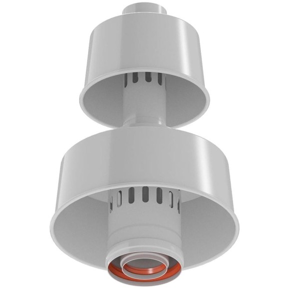 Оголовок с ветрозащитой Okseler D 60/100 БЕЛЫЙ (Алюминий) oks00087 Оголовок с ветрозащитой Okseler D 60/100 БЕЛЫЙ (Алюминий) oks00087