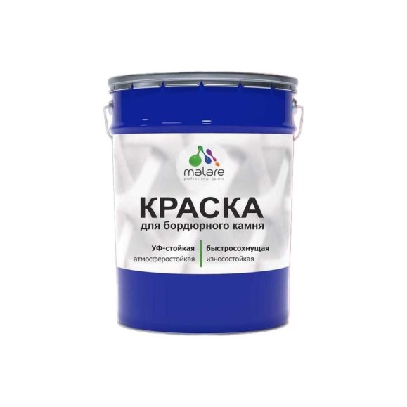 Краска MALARE для бордюрного камня, тротуарных камней и плит, износостойкая, быстросохнущая, матовая RAL 3020, красный, 20 кг КБРДР3020М2000 Краска MALARE для бордюрного камня, тротуарных камней и плит, износостойкая, быстросохнущая, матовая RAL 3020, красный, 20 кг КБРДР3020М2000