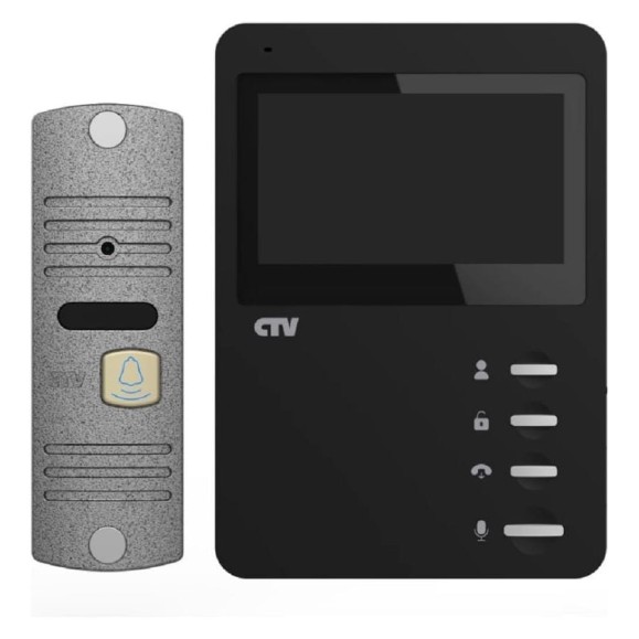 Комплект видеодомофона CTV -DP1400N (черный+серебро) 4,3 4100200 Комплект видеодомофона CTV -DP1400N (черный+серебро) 4,3 4100200