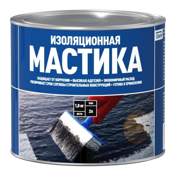 Мастика битумная изоляционная СТАРТ 2л/1,8кг 4607952907379 Мастика битумная изоляционная СТАРТ 2л/1,8кг 4607952907379