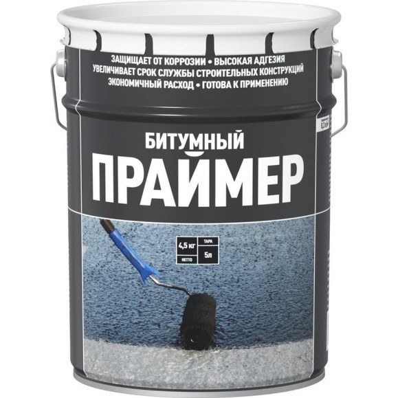 Праймер битумный СТАРТ 5л/4,5кг 4607952907676 Праймер битумный СТАРТ 5л/4,5кг 4607952907676
