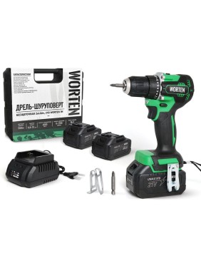 Дрель-шуруповерт бесщеточная WORTEN 2x4.0Ач, 21В IM КА-90000575 Дрель-шуруповерт бесщеточная WORTEN 2x4.0Ач, 21В IM КА-90000575