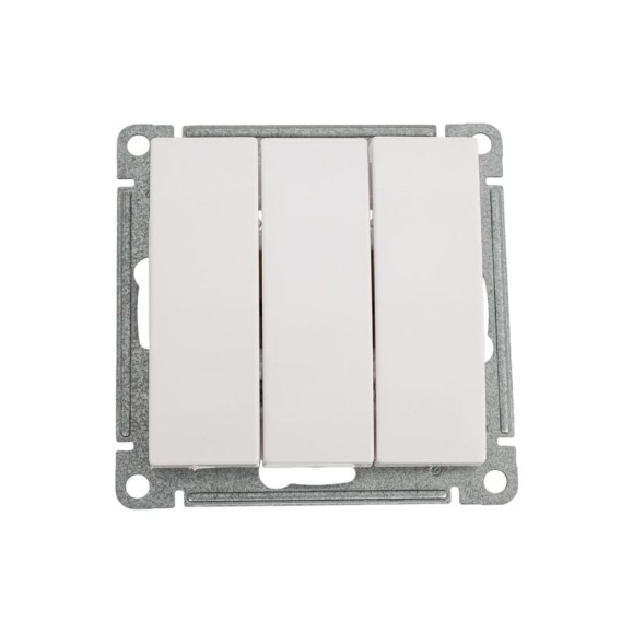 3-клавишный выключатель Systeme Electric Wessen 59 Белый 10АХ SE VS0510-351-1-86 3-клавишный выключатель Systeme Electric Wessen 59 Белый 10АХ SE VS0510-351-1-86