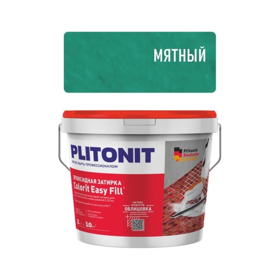 Затирка эпоксидная PLITONIT Colorit EasyFill, мятный, 2 кг Н010421 Затирка эпоксидная PLITONIT Colorit EasyFill, мятный, 2 кг Н010421