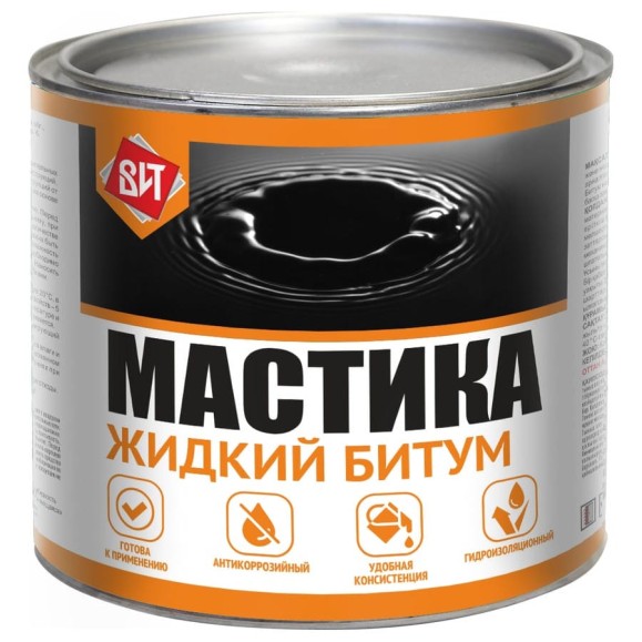 Мастика битум жидкий ВИТ 1.6 кг 6129 Мастика битум жидкий ВИТ 1.6 кг 6129