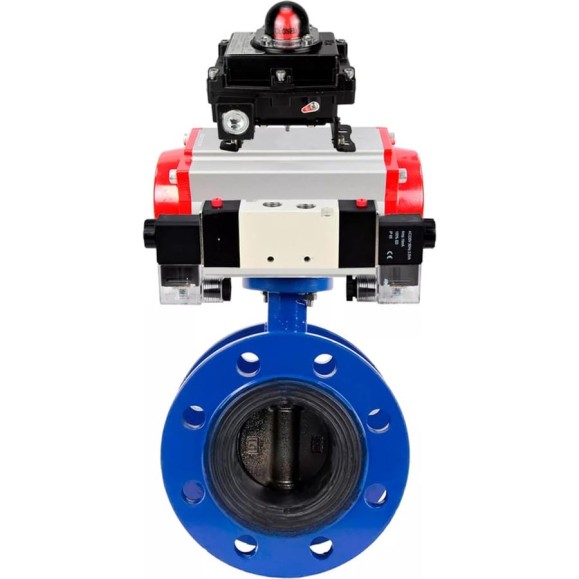 Затвор дисковый DN.ru GGG40-304-EPDM-2W-F-H Ду100 Ру16 пневмопривод DA-105, пневмораспределитель (2EM) 220VAC, БКВ LSB-410 D050-56223 Затвор дисковый DN.ru GGG40-304-EPDM-2W-F-H Ду100 Ру16 пневмопривод DA-105, пневмораспределитель (2EM) 220VAC, БКВ LSB-410 D050-56223
