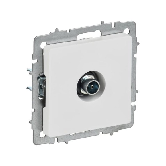 Розетка IEK BRITE TV оконечная РТВ11-0-БрАБ арктический белый BR-A10-O-K91 Розетка IEK BRITE TV оконечная РТВ11-0-БрАБ арктический белый BR-A10-O-K91