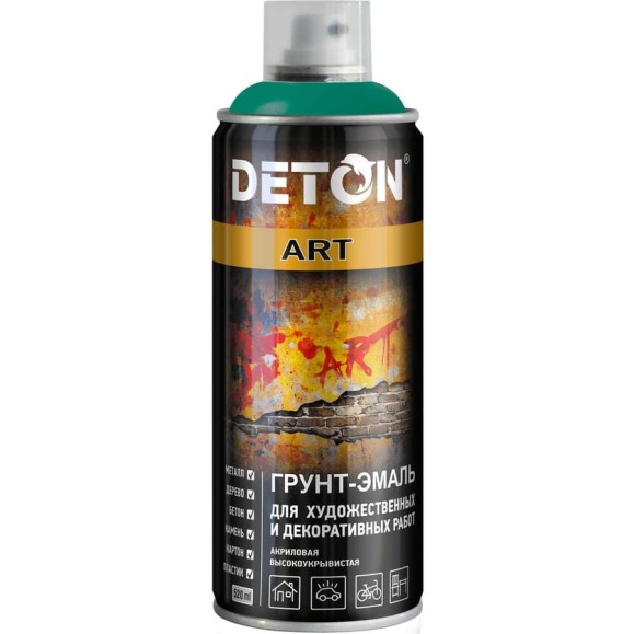 Грунт-эмаль для художественных и декоративных работ Deton ART Copper Green, аэрозоль 520 мл DTN-A07687 Грунт-эмаль для художественных и декоративных работ Deton ART Copper Green, аэрозоль 520 мл DTN-A07687