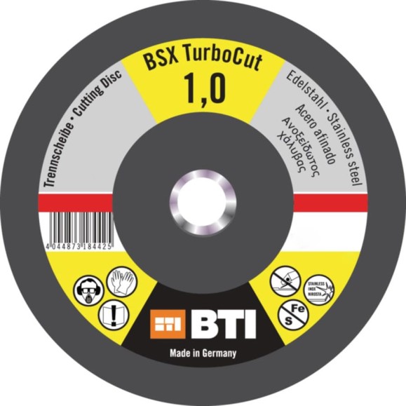 Круг отрезной BTI BSX TurboCut Inox 115х1х22.2 мм, 5 шт 90191425 Круг отрезной BTI BSX TurboCut Inox 115х1х22.2 мм, 5 шт 90191425