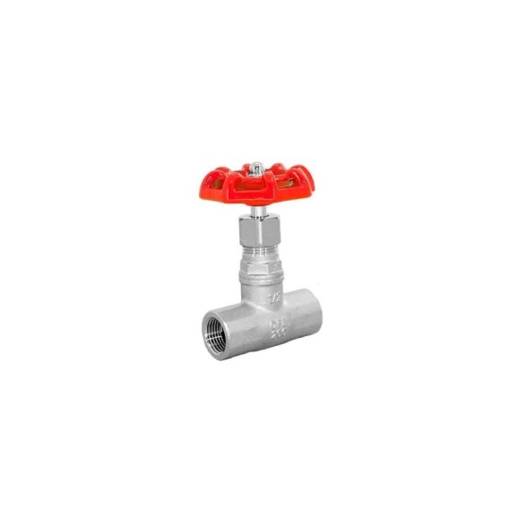 Вентиль запорный NEWKEY муфтовый нержавеющая сталь AISI304 DN15 (1/2), (CF8), PN14 NK-ZSm15/4