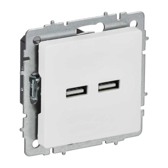 Розетка IEK BRITE USB A+A, 3.1А, арктический белый РЮ10-1-БрАБ BR-U21-D31-K91 Розетка IEK BRITE USB A+A, 3.1А, арктический белый РЮ10-1-БрАБ BR-U21-D31-K91