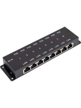 Пассивный PoE-инжектор OSNOVO Midspan-8/P Fast Ethernet на 8 портов. sct0947 Пассивный PoE-инжектор OSNOVO Midspan-8/P Fast Ethernet на 8 портов. sct0947