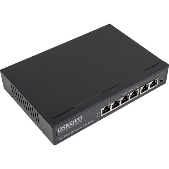 Passive PoE коммутатор OSNOVO SW-20600/A(80W) Fast Ethernet на 6 портов sct1279 Passive PoE коммутатор OSNOVO SW-20600/A(80W) Fast Ethernet на 6 портов sct1279