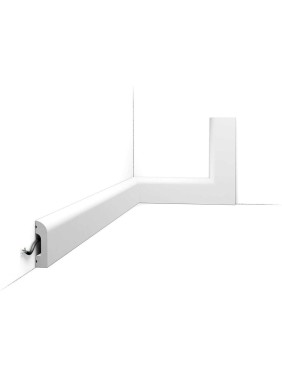 Плинтус Oracdecor CASCADE Orac из дюрополимера, белый SX182