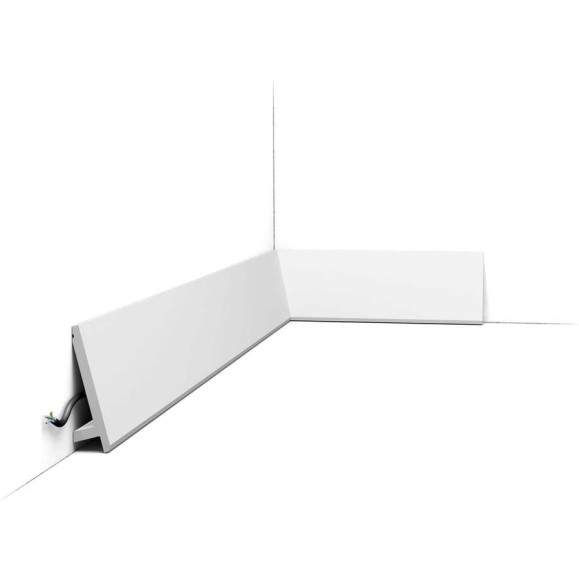 Плинтус напольный Oracdecor дюрополимер DIAGONAL Orac белый, высокий, под покраску SX179 Плинтус напольный Oracdecor дюрополимер DIAGONAL Orac белый, высокий, под покраску SX179