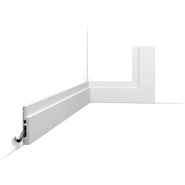 Потолочный карниз Oracdecor дюрополимер HIGH LINE Orac белый под покраску SX187