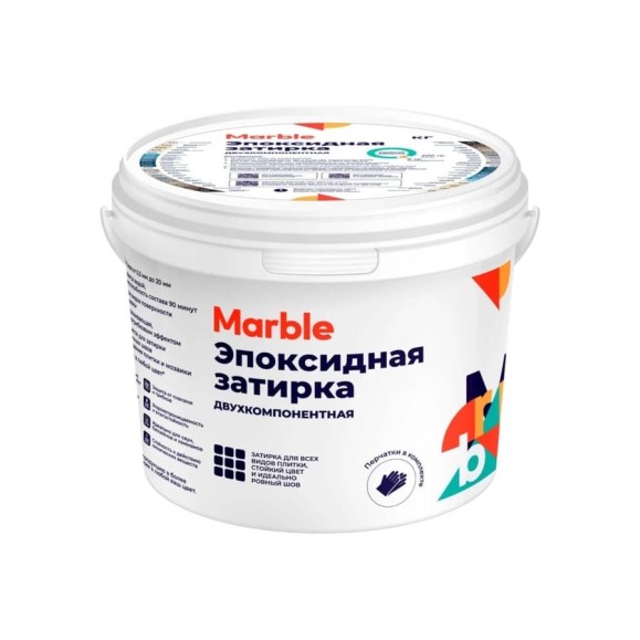 Эпоксидная затирка для плитки Marble №501 серо-бежевый, 5кг 7930175710066 Эпоксидная затирка для плитки Marble №501 серо-бежевый, 5кг 7930175710066