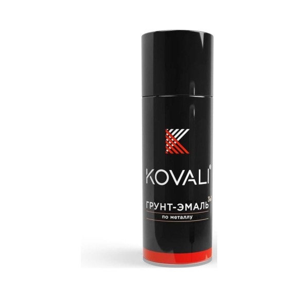 Аэрозольная грунт-эмаль KOVALI 3 в 1 матовая RAL 3001 Сигнальный красный kov1.520.3001