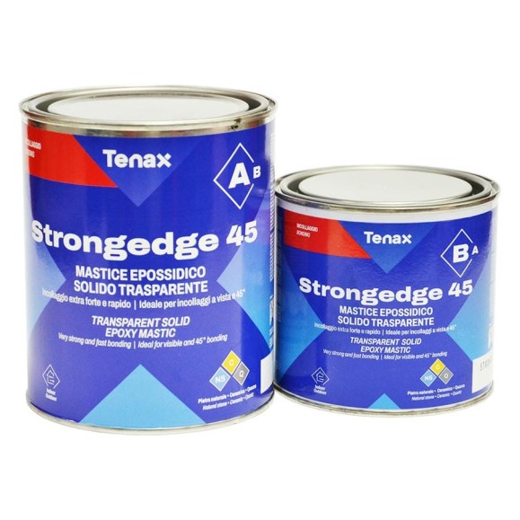 Эпоксидный клей Tenax Strong Edge 45 прозрачный/густой 1,0+0,5л 039210120