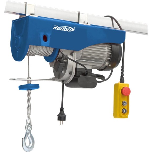 Тельфер электрический самоходный Redbo EH-1000/1600C (1600Вт., 1000кг., трос 12м., ø5.6мм., каретка) 39167