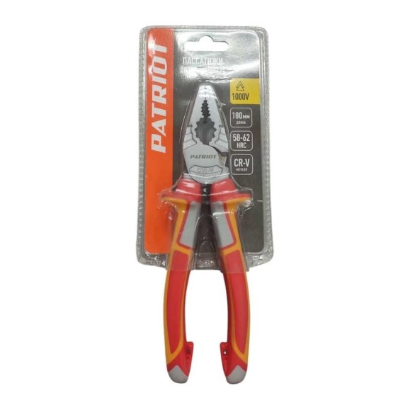 Пассатижи диэлектрические PATRIOT PCP 180 DN, 1000 V, Cr-V, 180мм 350004012 Пассатижи диэлектрические PATRIOT PCP 180 DN, 1000 V, Cr-V, 180мм 350004012