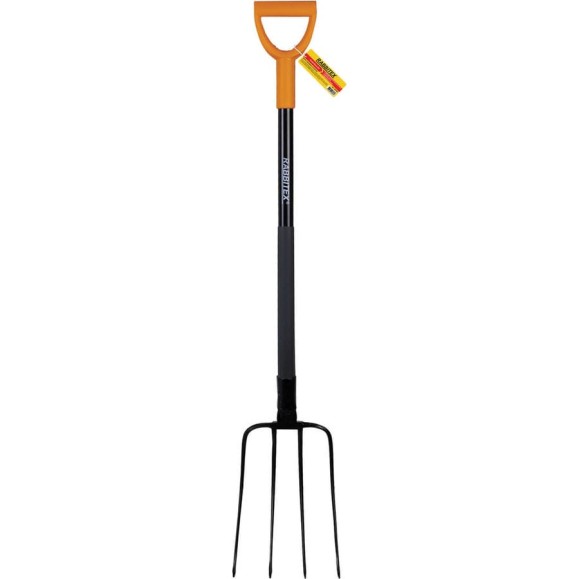 Вилы садовые стальные RABBITEX 22х30см, L=120см черенок сталь V-ручка, strong metal, 700490