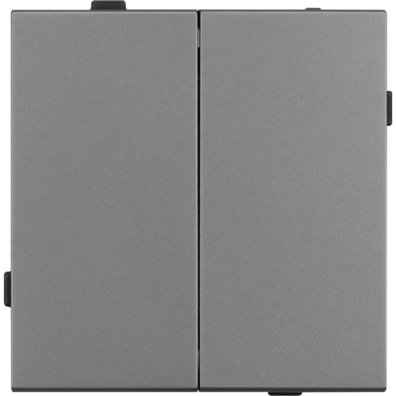 Механизм выключателя двухклавишный проходной Arlight SWT-TENDO-MKP2-PL-GR 1шт 054068