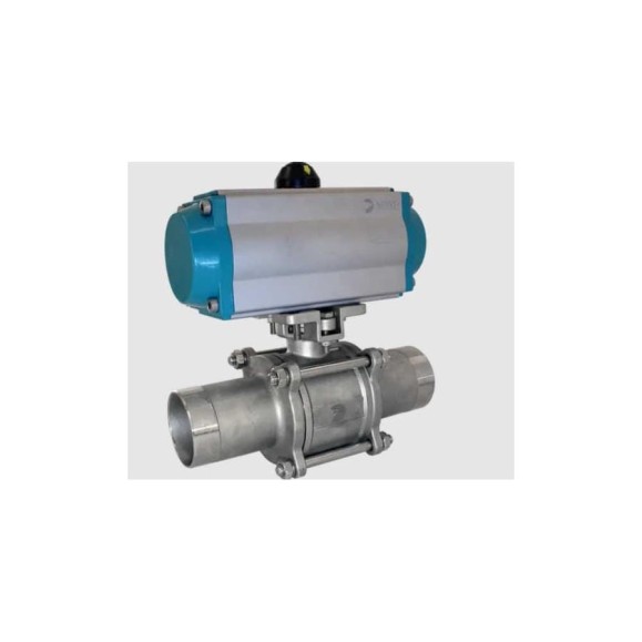 Кран шаровой приварной NEWKEY AISI304 DN 125 (5), с двухсторонним пневмоприводом AT140D NK-BEp125/4*AT140D Кран шаровой приварной NEWKEY AISI304 DN 125 (5), с двухсторонним пневмоприводом AT140D NK-BEp125/4*AT140D