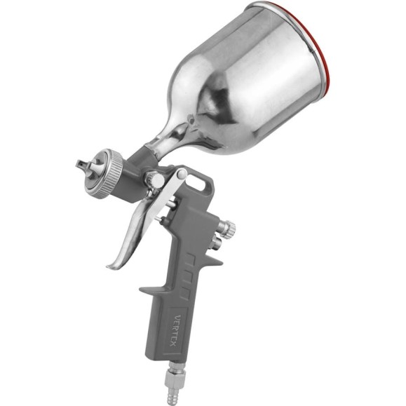 Краскораспылитель с металлическим бачком vertextools 0019-02 Краскораспылитель с металлическим бачком vertextools 0019-02