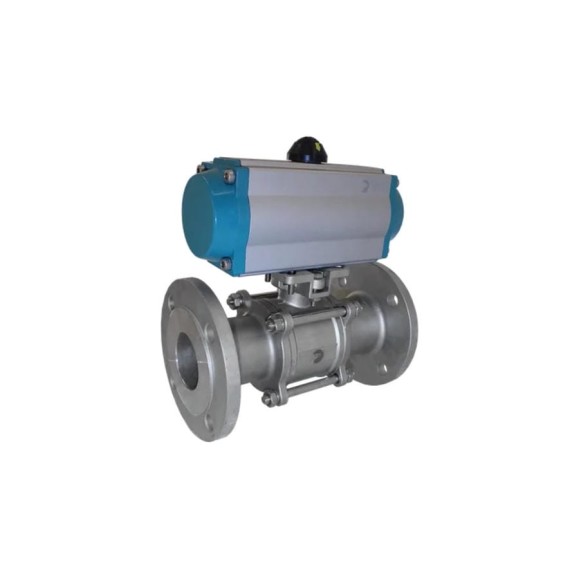 Кран шаровый фланцевый NEWKEY (3PC), DN65 (2_1/2), AISI304, PN16, с односторонним пневмоприводом AT92S NK-BFp65/4*AT92S Кран шаровый фланцевый NEWKEY (3PC), DN65 (2_1/2), AISI304, PN16, с односторонним пневмоприводом AT92S NK-BFp65/4*AT92S