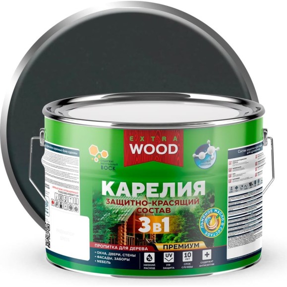 Защитно-красящий состав Farbitex 3в1 для древесины Карелия Скандинавия (9 л) WO 4300016990 Защитно-красящий состав Farbitex 3в1 для древесины Карелия Скандинавия (9 л) WO 4300016990