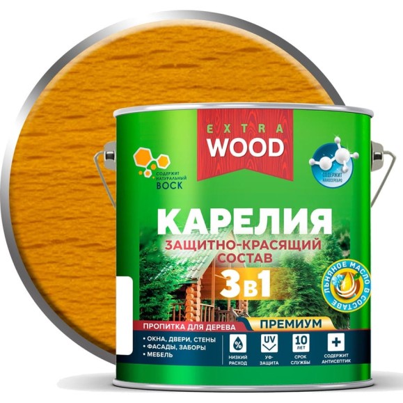 Защитно-красящий состав Farbitex 3в1 для древесины Карелия Сосна (2.7 л) WOOD E 4300016887 Защитно-красящий состав Farbitex 3в1 для древесины Карелия Сосна (2.7 л) WOOD E 4300016887